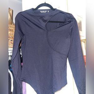 Abercrombie & Fitch Black Cutout Bodysuit BRAND NEW